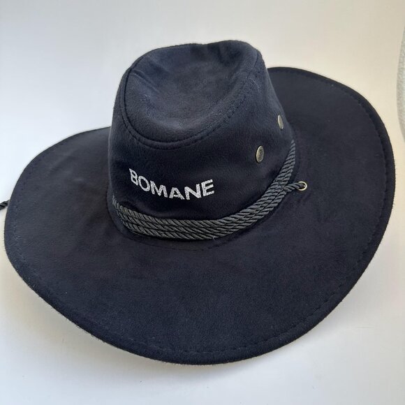 Accessories - Western Faux Felt Cowboy Hats 7 1/2 Wide Brim Outdoor Sunshade Hat with String